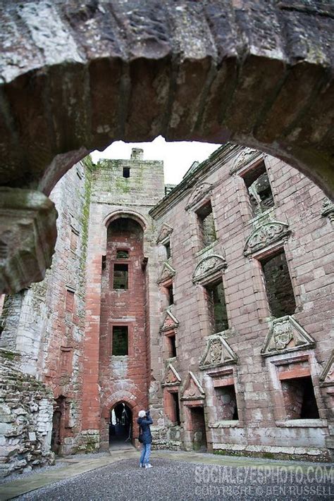 Caerlaverock Castle interior - Caerlaverock Castle is a moated ...