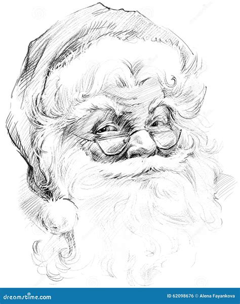 Santa Claus. Sketch of Santa Claus Background Stock Illustration ...