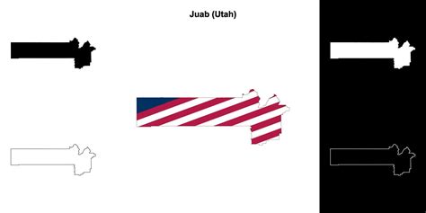 Juab County, Utah outline map set 43223983 Vector Art at Vecteezy