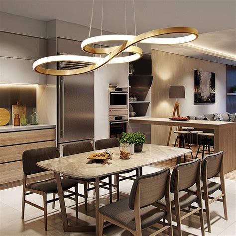 Modern LED Pendant Lighting, Chandeliers Dimmable 3000K~6500K Dining Room Ceiling Light with ...