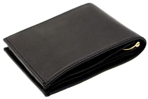 Mens Leather Money Clip Wallet Bifold Center Flap 2 IDS 2 Bill Sections 8 Cards | eBay