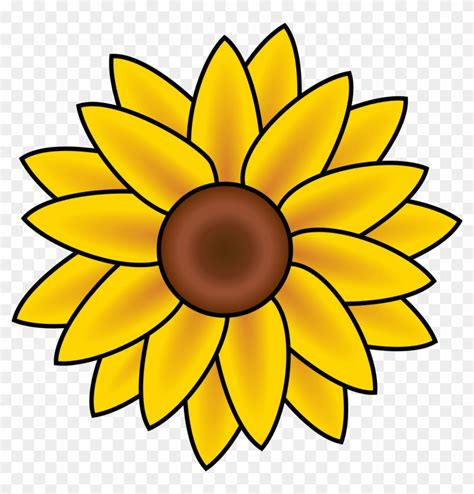 Sunflower Clipart Flower Head - Easy To Draw Sunflower - Free Transparent PNG Clipart Images ...