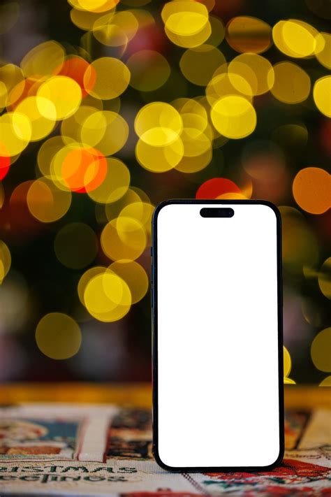 Blank Screen Phone At Christmas Free Stock Photo - Public Domain Pictures