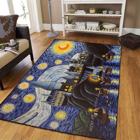 Harry Potter Hogwarts Starry Night – Area Rug Floor Decor - Rug in 2021 | Area rug decor, Floor ...