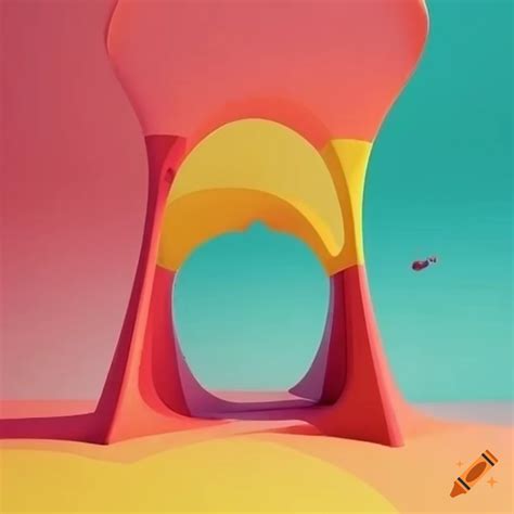 Colorful surreal playground