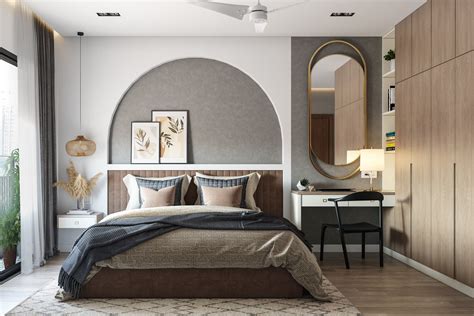 Grey And Brown Bedroom Design | Livspace