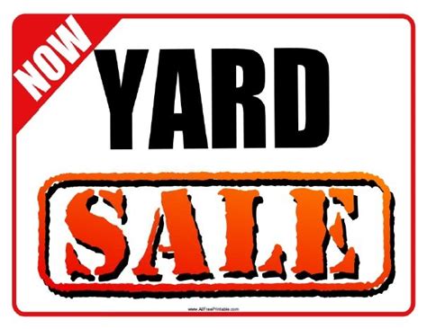 Yard Sale Sign – Free Printable