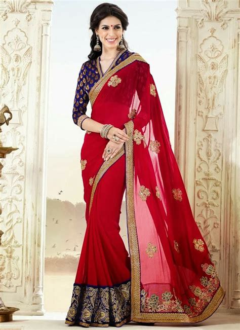 Beautiful Designer simple Sarees For girl 2015 ~ QASIM RATHOORE