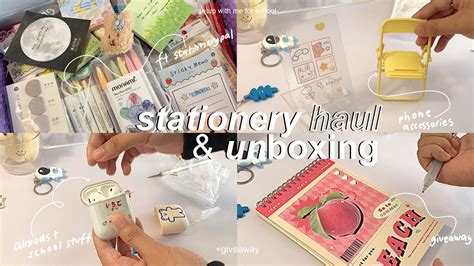 Stationery haul unboxing + setup with me for school + Giveaway ft. StationeryPal - YouTube