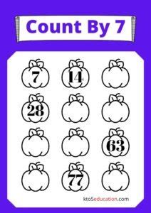 Free Skip Count By 7 Worksheet For Kindergarten