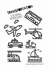Preschool Coloring Pages Transportation sketch template