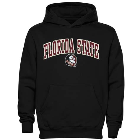 Florida State Seminoles Youth Black Midsized Pullover Hoodie