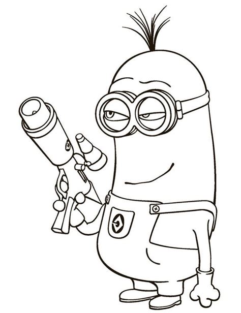 Gambar Despicable Coloring Pages Minions Kids Cartoon Free Printable Minion Sketch di Rebanas ...