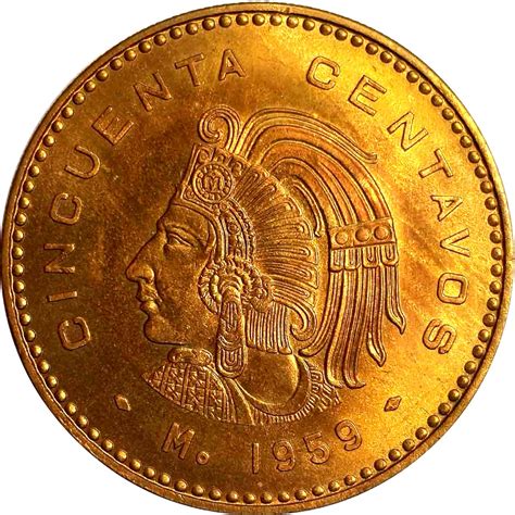 Mexico 50 Centavos (1955-1959) - Foreign Currency