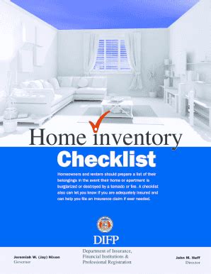 18 Printable Home Inventory Checklist Forms and Templates - Fillable ...