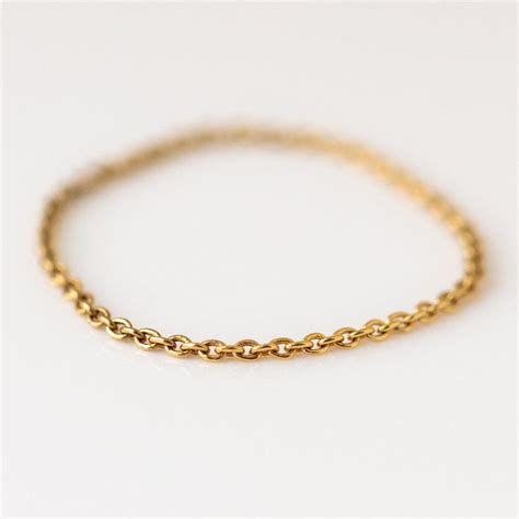 Solid Gold Chain Ring