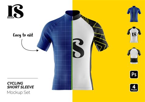 Cycling Jersey Mockup Set, Sports Apparel Template, Biker Jersey ...