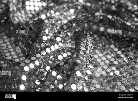 Sequin fabric Black and White Stock Photos & Images - Alamy