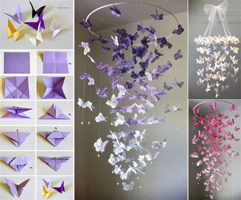 How To Make Paper Butterfly Wall Decor