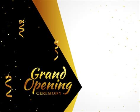 Free Vector | Grand opening golden background