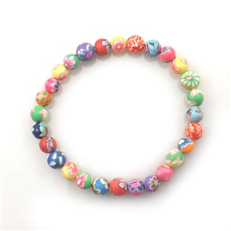 Kids Bracelet 6mm Polymer Clay Bracelets For School Children 20pcs/lot Wholesale-in Strand ...