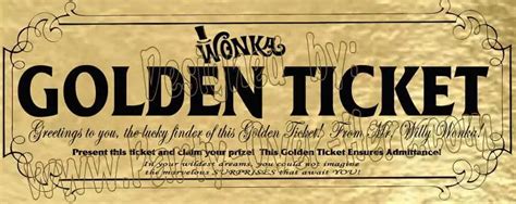 Free Printable Golden Tickets