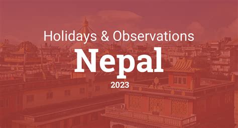 Holidays and Observances in Nepal in 2023