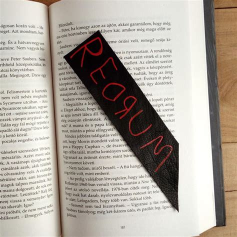 REDRUM bookmark / Gifts for book lovers / Stephen King | Etsy | Bookmark gifts, Book lovers ...