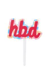 HBD Cake Topper | HBD Topper for Cakes, Brownies, Desserts - Sweets & Treats™