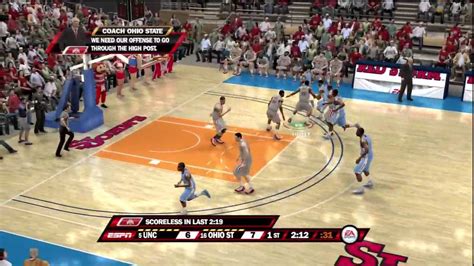 NCAA Basketball 10 (PS3) North Carolina vs. Ohio State ESPN - YouTube