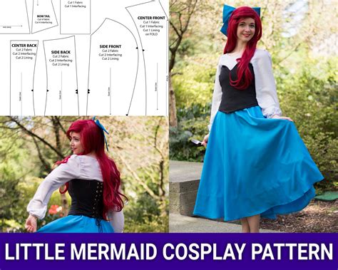 Disney The Little Mermaid Ariel Princess Blue Dress Cosplay Costume B ...