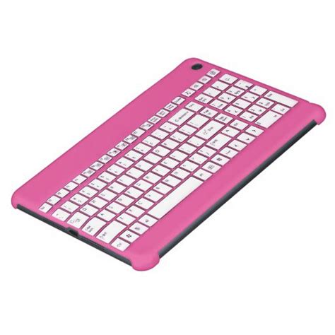 Pink computer keyboard iPad mini retina covers | Zazzle