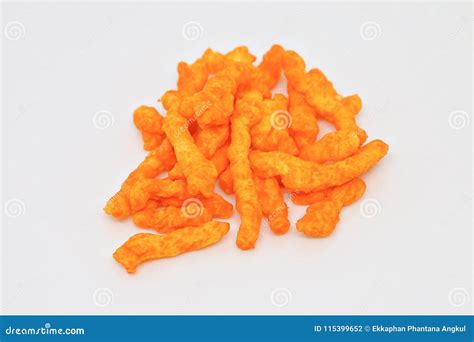 Cheese Puff Snacks stock photo. Image of white, potato - 115399652