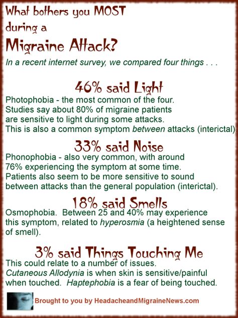 A Migraine Attack: Light - Noise - and more - Headache and Migraine News