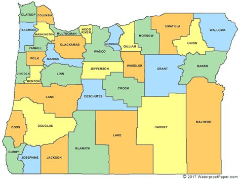 Printable Oregon Maps | State Outline, County, Cities