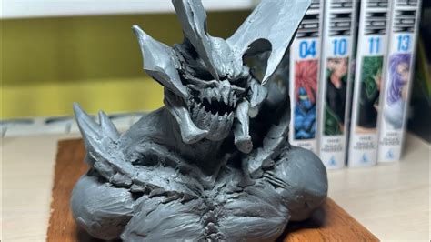 Garou monster form sculpting process - YouTube