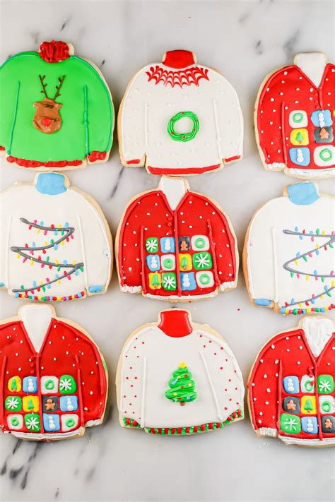 Ugly Christmas Sweater Cookies - A Dash of Megnut