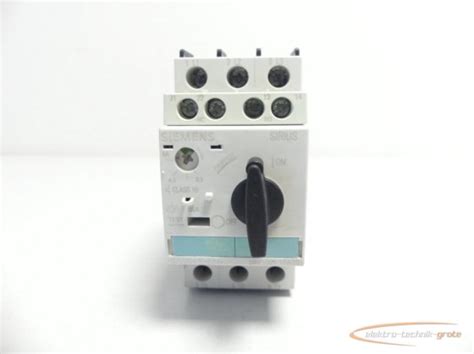 Siemens 3RV1021 1FA10 Circuit-breaker E Stand 04 + 3RV1901 1E Auxiliary ...