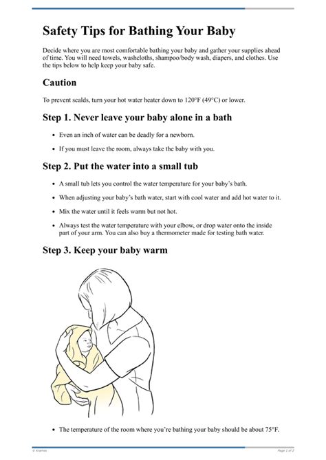 Text - Safety Tips for Bathing Your Baby - HealthClips Online