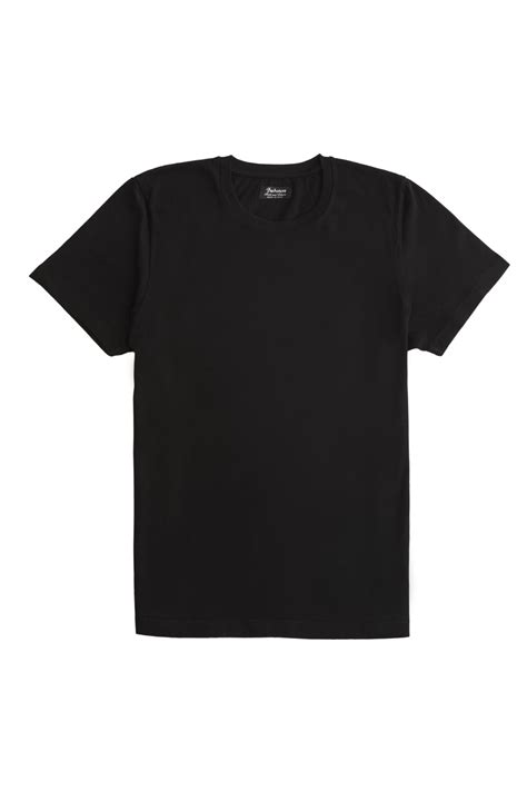 Plain Black Raw Cotton T-Shirt - Barbanera