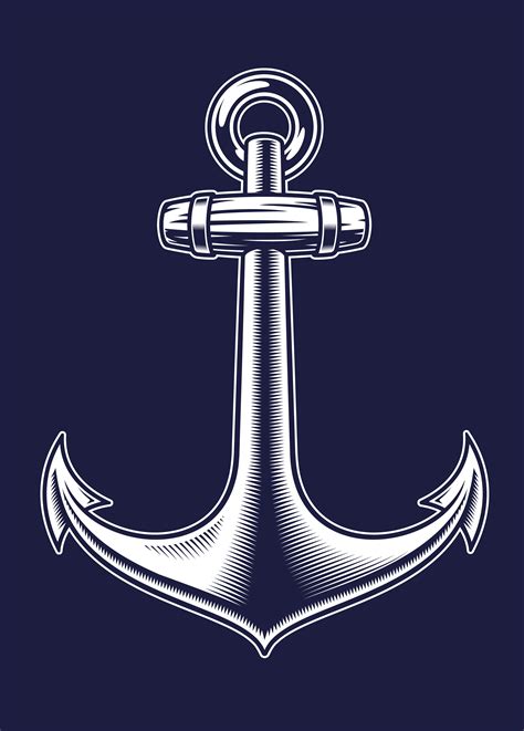 Vector illustration of an anchor on the dark background 560771 Vector Art at Vecteezy