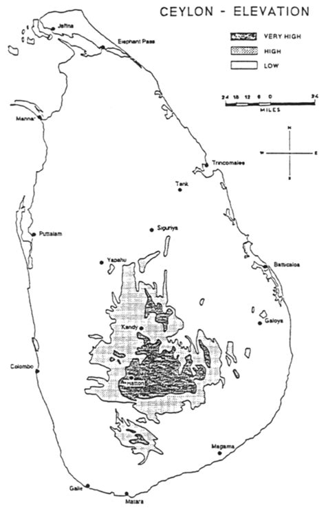 [] Thematic Map of the Island of Ceylon CEYLON - | Download Scientific Diagram