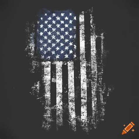 Distressed american flag t-shirt design