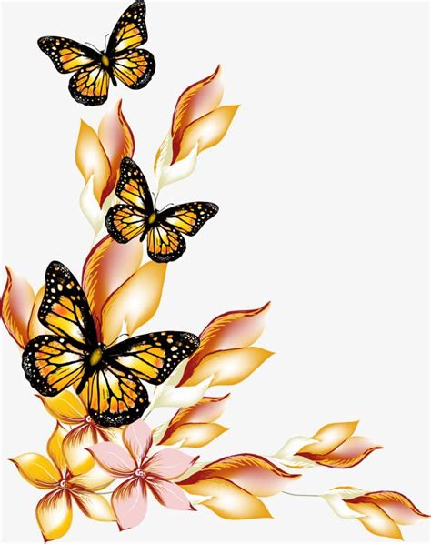 Butterfly Borders Clipart Hd PNG, Flowers And Butterflies Borders ...