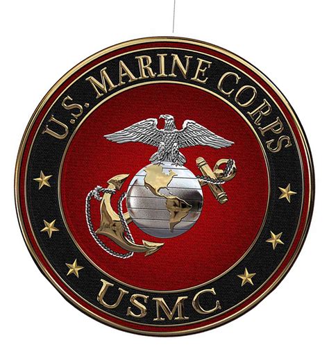 US Marine CORPS USMC Emblem All Metal Sign 14" Round | North Bay Listings