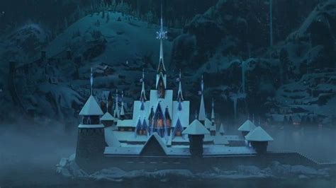 Arendelle castle. At the very top it has Elsa’s signature snowflake ️ ...