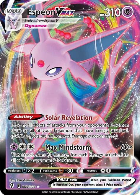 Pokemon Sword Shield Evolving Skies Single Card Ultra Rare Espeon VMAX 65 - ToyWiz