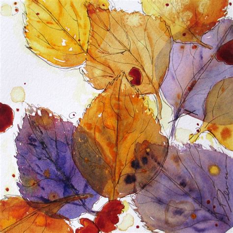 Autumn Leaves Watercolor Sketch. $35.00, via Etsy. by Dawn Derman | Watercolor sketch ...