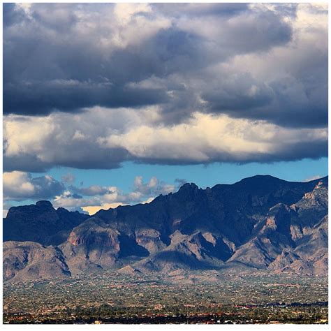 Storm clouds and the Catalina Mountains in Tucson, Arizona. #nature #mountains #southwest # ...