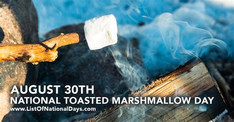 NATIONAL TOASTED MARSHMALLOW DAY - AUGUST 30TH